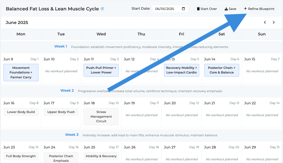 Refine Program Blueprint