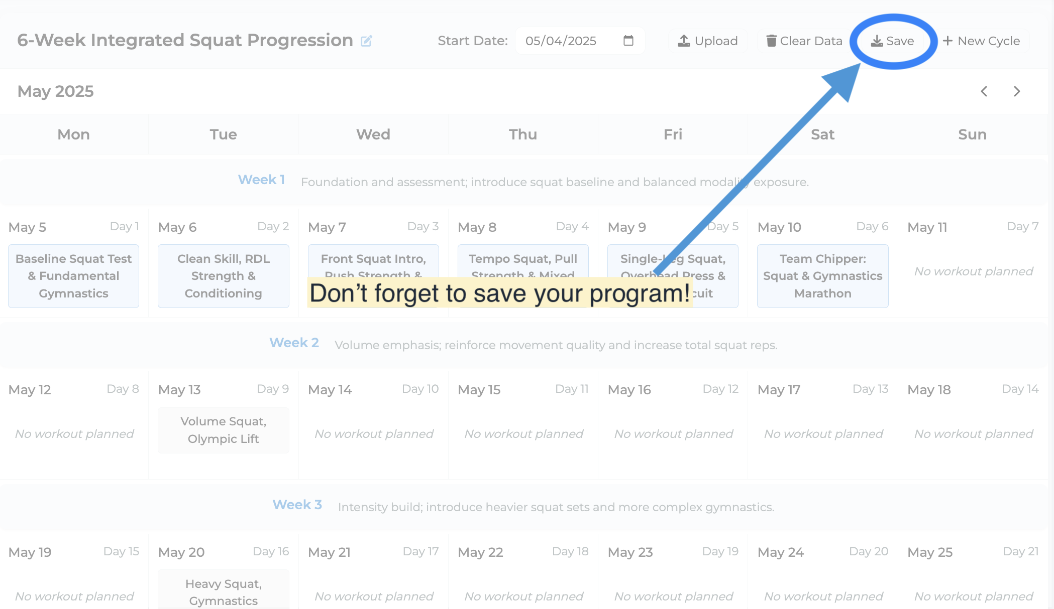 Save Your Progress